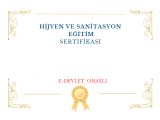 Hijyen ve Sanitasyon (eğitim + 30 saatlik sertifika) E-DEVLET ONAYLI